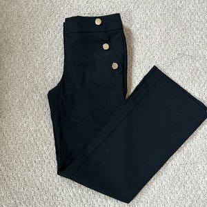 NWT LOFT Marisa Trouser Sailor Black Pants -2